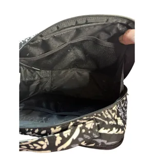 Vera Bradley Train Case Cosmetic‎ Makeup Bag Travel Organizer Black Paisley thumbnail 12