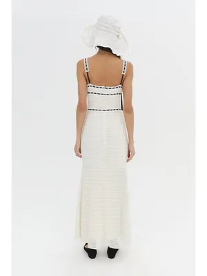 For Love & Lemons Mayfair Maxi Dress in White XSmall Womens Knit thumbnail 11