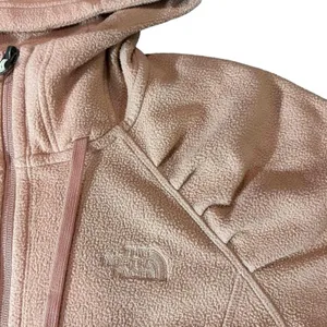 The North Face‎ Womens Full Zip Fleece Hoodie Jacket Peach Tan Size Medium thumbnail 3