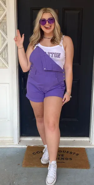 Amazon Purple Overall Shorts thumbnail 1