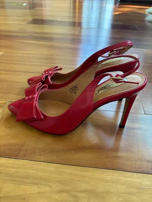Halogen red pumps thumbnail 5