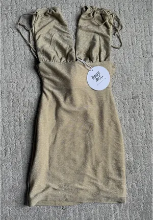 Princess Polly Gold Mini Dress thumbnail 2