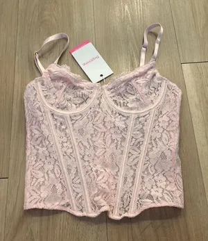 Beginning Boutique Corset Top Pink thumbnail 1