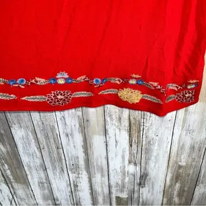 Entro Embroidered Floral Red Blouse •Large thumbnail 6