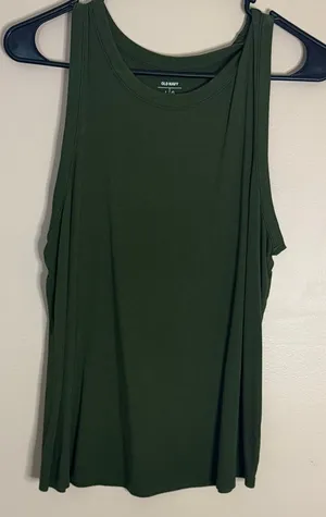 Old Navy Dark Olive Tank Top thumbnail 1
