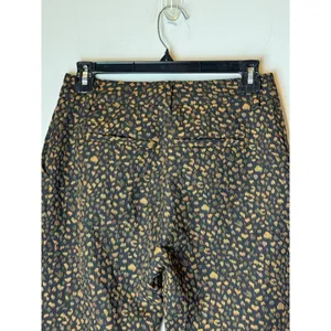 Allen Schwartz Pants Women 0 Black Brown Animal Print Split Hem Flare Trousers‎ thumbnail 12