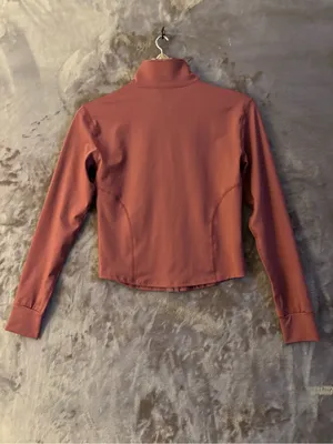 Fashion Athletic Jacket Women’s Size M Cropped Full Zip-Up Jacket in Rust thumbnail 2