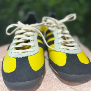 Adidas Navy Blue and Yellow Athletic Shoes thumbnail 4