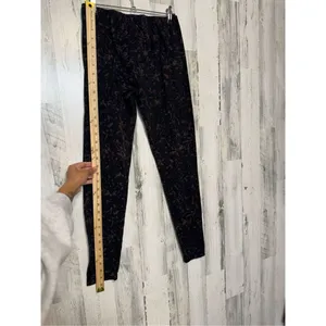 Xhilaration Women’s Black Brown Abstract Print Leggings Size Large Stretch Pull thumbnail 7