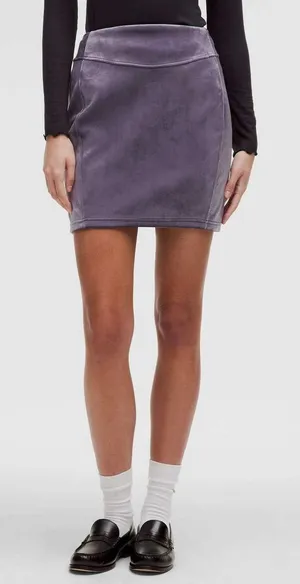 lululemon XL Scuba High Rise Mini Skirt Velvet Nightfall Purple Nulu W8AL9S thumbnail 1