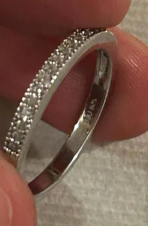 Ring band 925 sterling silver unique cute size 8 thumbnail 1