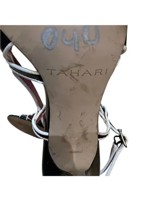 Tahari Black and White Strappy Sandals thumbnail 8
