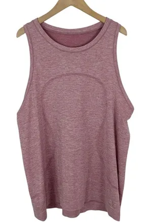 Lululemon Swiftly Relaxed Tank Top in Cherry Pink/White Size 10 thumbnail 1