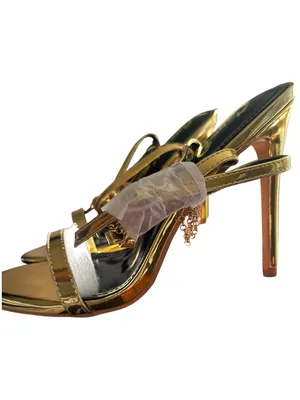 Cape Robbin Metallic Gold Strappy Stiletto Heels thumbnail 3