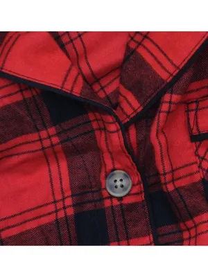 NEW Wondershop Plaid Flannel Long Sleeve Pajama Shirt Holiday Red / Black XL thumbnail 5
