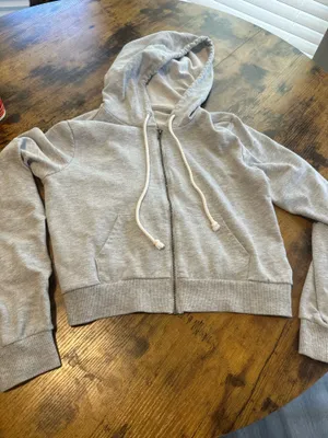 mossimo gray cropped jacket thumbnail 1