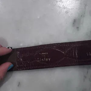 BELT IN WET LEATHER Brown thumbnail 3