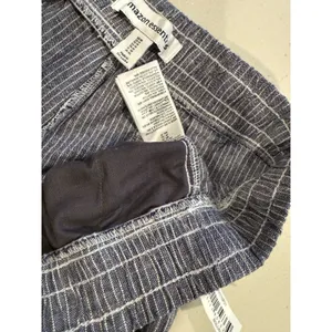 NEW Amazon Essentials Pants Medium Striped Elastic Travel Linen Cotton Cottage thumbnail 3