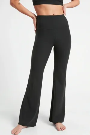 Athleta Elation Ultra High Rise Flare Pant Black Soft Yoga Stretch Size Small thumbnail 1