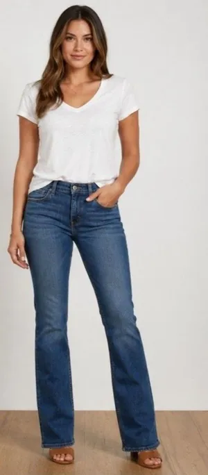 Levi's Classic Bootcut Jean Dark Wash Stretch‎ Casual Minimalist Size 30 thumbnail 1