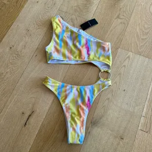 Elise x Elisia - Nova One Piece Asymmetrical Swimsuit in Yellow Multi - NWT thumbnail 6