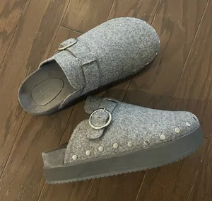 JustFab Gray Mules thumbnail 1