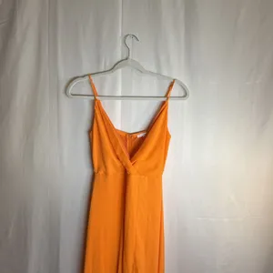 Iris Dress Orange Slip Long Dress Size Small Preowned thumbnail 4