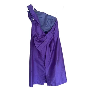 Vintage Watters & Watters Silk Dress Size 6 One Shoulder Purple Formal Cocktail thumbnail 7