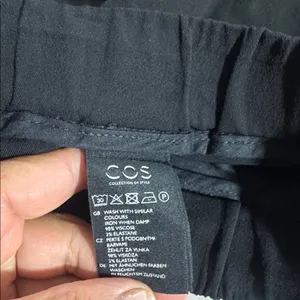 COS Black Elastic Drawstring Joggers woman sz 4 thumbnail 8