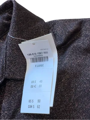 Abercrombie & Fitch Women XL Bronze Metallic Shimmer Button Front Blouse NWT Top thumbnail 7