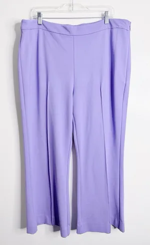 On 34th‎ Purple Wide Leg Trouser Pant Center Seam XXL Quiet luxury Minimalist thumbnail 1