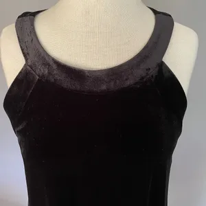 VTG Betsey Johnson Halter Dress Size 10‎ Black Velvet Cocktail Party Formal LBD thumbnail 2