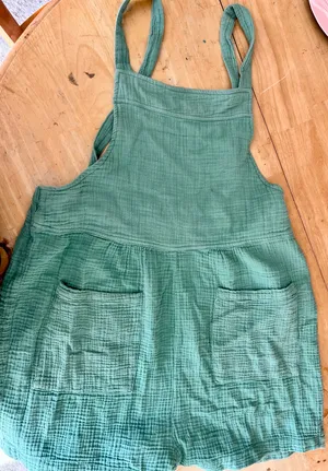 Sage green gauze romper Size L thumbnail 3