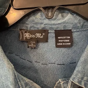 Miss Me Embellished Denim Button Down Shirt thumbnail 6