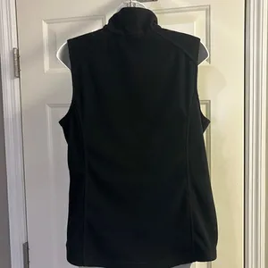 Land’s End Women’s Black Full Zip-Up Fleece Mock Neck Vest with Pockets- Medium thumbnail 9