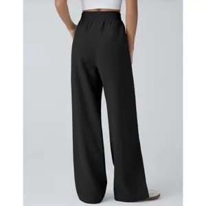 Halara Pants High Waisted Drawstring Pocket Wide Leg Baggy Mop Corduroy S Tall thumbnail 2