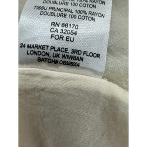 Ecote Women Small Cream Boho Dress Mini Frock Embroidered‎ Racerback Rayon thumbnail 9