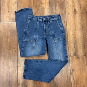 OLD NAVY High-Rise OG Loose Utility Jeans Blue Women's Size 2 Relaxed Boho thumbnail 3
