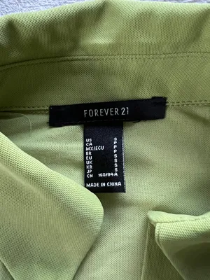 Forever 21 Green Mesh Cropped Polo thumbnail 2