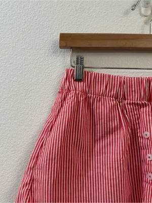 Daily Drills Poplin Resort Shorts in Red Stripes Size XS/S thumbnail 6