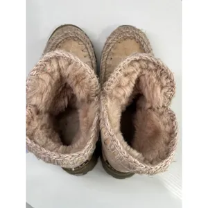 Mou Eskimo Tan Sheepskin Shearling Boots St. Moritz‎ Scout Lug Sole Size 37 thumbnail 4