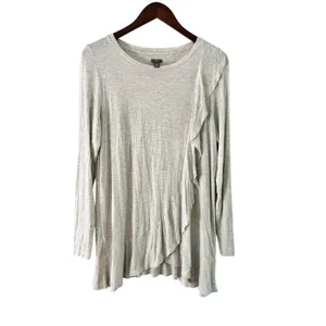 Aerie Women's Long Sleeve Ruffle Front‎ Tunic Top - Size Large thumbnail 8