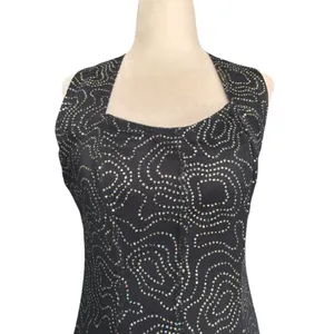 Vintage‎ All That Jazz Black Mesh Rhinestone Maxi Dress Open Back Party Wedding thumbnail 3