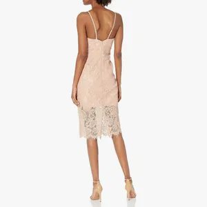 Bardot Nude Blush Lace Midi Dress thumbnail 2