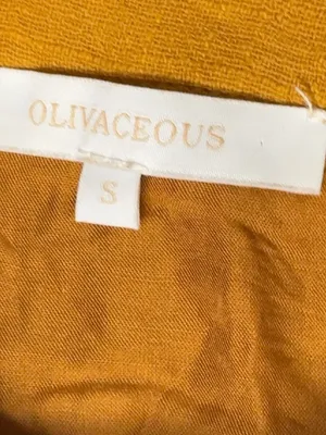 Olivaceous Mustard Yellow Tiered Ruffle Boho Maxi Dress Size S thumbnail 6