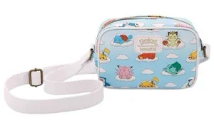 NWT Loungefly Pokémon Sleeping Characters Cloud Print Crossbody Bag Blue thumbnail 1