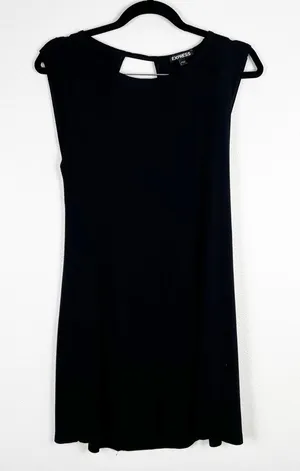EXPRESS Open-Back lightweight Dress‎ Blk S thumbnail 1