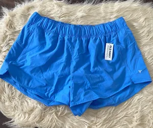 NWT Blue Mid Rise Short Quick Dry Old Navy Running Workout Shorts M thumbnail 1