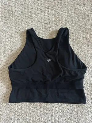 Athleta Conscious Crop Bra A-C in Black thumbnail 3