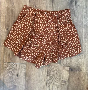 Free People Printed Bennett Shorts Fawn Brown thumbnail 2